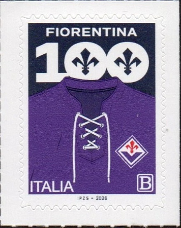 Италия, 2026, ФК "Фиорентина", 1 марка